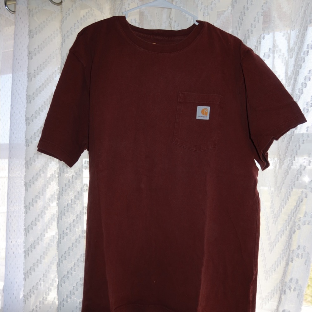 Carhartt Men's Pocket Tee in Maroon Brown